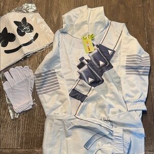 DJ marshmallow White costume kids for halloween youth small new